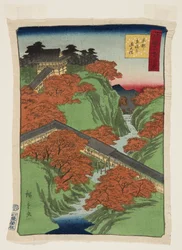 京都・東福寺通天橋」（カラー木版画