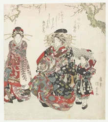 花魁と女中二人
