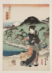 平塚の景色（平塚図）（カラー木版画
