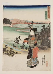 石薬師の図」（カラー木版画