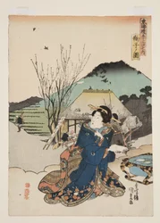 まり子の図」（カラー木版画