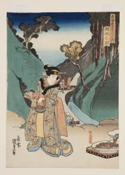 岡部の図」（カラー木版画