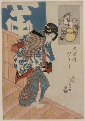 女湯から出る女（大津の絵シリーズより）