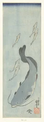 ナマズと 5 匹のマス