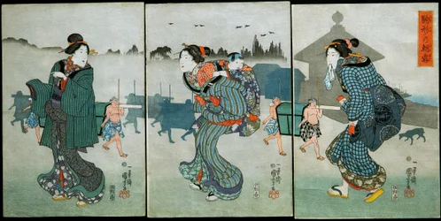 駒形の朝霧（こまがたのあさぎり） 1846年頃四季遊覧図（1846年頃