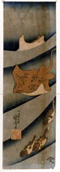 歌川国芳(1797-1861)が魚を描いた版画。