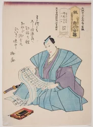 八代目市川團十郎 市川伯圓 追悼の肖像
