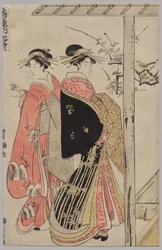 春の行楽に出かける扇屋の遊女たち