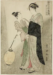 小野小町七人姿絵《風流七人小町やつし姿絵》より「求愛小町」 1792年頃（錦絵・大判