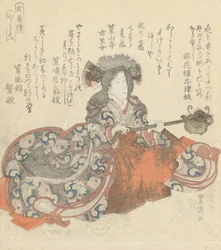 Segawa Kikunojô as Tomoe Gozen, c.1825-29 (colour woodcut)