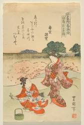 春の江戸名所シリーズ 向島の薬草採集