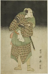 七代目片岡仁左衛門伊予太郎は十一月宮古劇場で上演された『清和二代お寄せ源氏』で番太郎に変装し、