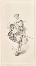 ルネサンス衣装とラフをまとった紳士