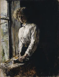 窓際。オルガ・フオドロフナ・トルブニコワの肖像、1886