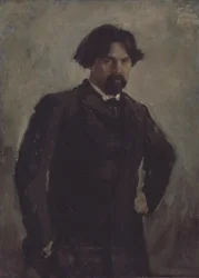 アーティストヴァシリー・スリコフ1848-1916の肖像