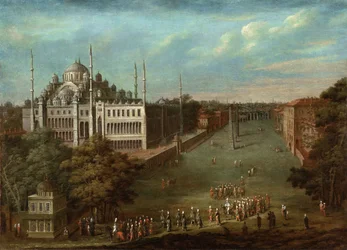 ヒッポドローム広場のグランドヴィジエとスルタンアーメッドモスクの行列、1737年