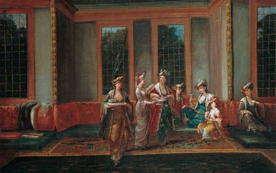 コーヒーを飲む女性、1720年代