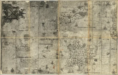 1551年、サンチョ・グティエレスによる西半球の地図