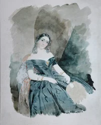 Leonilla Ivanovna Baryatinskayaの肖像、プリンセス・ズ・セーン・ウィトゲンシュタイン1816-1918、1846