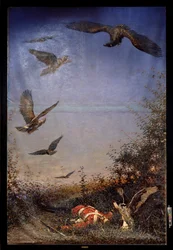 忘れられた兵士 - Vasili Vasilyevich Vereshchagin (Vassili Vereshchagin) (1842-1904) による絵画、キャンバスに油彩
