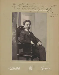 オルガニスト兼作曲家のマルコ・エンリコ・ボッシの肖像、1861～1925年頃。 1900年。