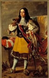 ヴィクトル ブーケ (1619-1677) による壁のドアの絵 17 世紀の日曜日。 1,84x1,12メートル