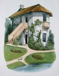庭師のコテージ（「Habitations Champetres」より）1885年頃発行（クロモリト