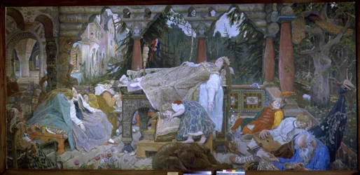 眠れる森の美女 (伝統物語) - 眠れる森の美女 - ヴィクトル・ミハイロヴィッチ・ヴァスネツォフ (1848-1926) 作、キャンバスに油彩