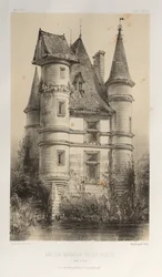 15 世紀の美しい建築物やモニュメント。 そしてXVI。 世紀: 15 世紀と 16 世紀のフランスのシャトー 世紀: Pl. 63、旧マノール デ ラ フォス (ソーヌとロワール)