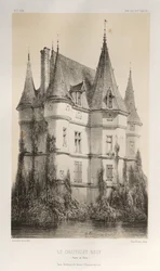 15 世紀の美しい建築物やモニュメント。 そしてXVI。 世紀: 15世紀と16世紀のフランスの城: Pl. 67, Le Chastenet-Neuf Saône et Loire)