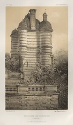 15 世紀の美しい建築物やモニュメント。 そしてXVI。 世紀: 15世紀と16世紀のフランスのシャトー 世紀: Pl. 76, Pavillon De Chaumont (Saône et Loire)