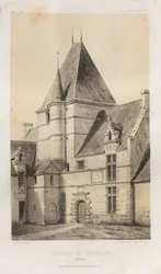 15 世紀の美しい建築物やモニュメント。 そしてXVI。 世紀: 15世紀と16世紀のフランスの城: Pl. 93, Château de Cramesnil (Calvados)