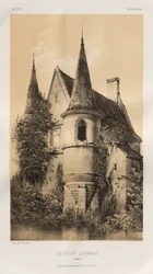 15 世紀の美しい建築物やモニュメント。 そしてXVI。 世紀: 15世紀と16世紀のフランスのシャトー 世紀: Pl. 98, Manoir d