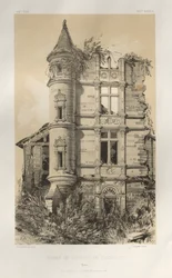 ... Pl 24、Ruines Du Chateau De Champlost Yonne、1860年発行。