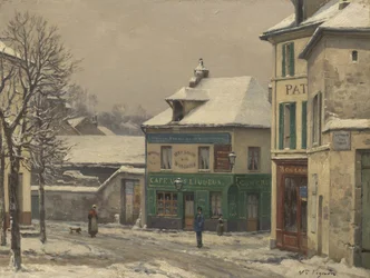 郊外の雪の影響、1875-85年頃