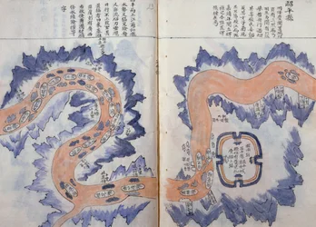 Ms HM 2182中国へのベトナム大使館の航海中に作成されたマップ（紙にトイレ）