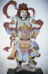 寺院、ティエンムー パゴダ、フエ、ベトナムの守護像