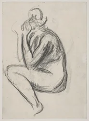 着席女性モデル