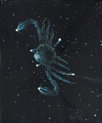 星印がん、2016年（キャンバスボードに油彩）