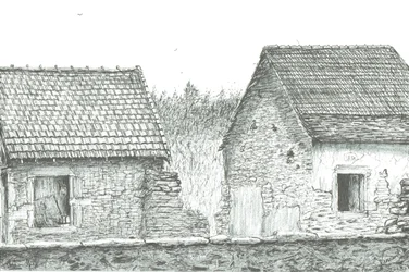 フランスとスイスの国境付近の家, 2008; （紙にインク