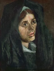 Head of a Peasant Woman in a Green Shawl, 1885.    1204095   ja       japanese Successfully Translated  Original: Country Street in Alouette Translat: Country Street in Alouette 1309436 ja japanese Successfully Translated Original: Various Subjects Drawn f