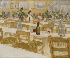 レストランのインテリア、1887-88