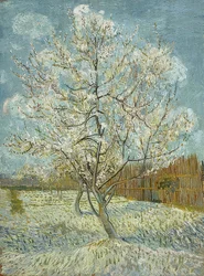 開花桃の木（ピンク）。アルル、1888年4月-5月