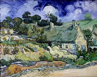 オーヴェル・シュル・オワーズ（Auvers sur Oise）のコードヴィルのショーメ（Chaumes de cordeville） フィンセント・ファン・ゴッホ（1853-1890）の絵画 1890年 日 0,73x0,92 m パリ、オルセー美術館