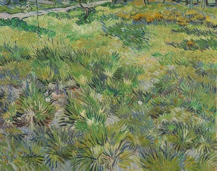 蝶と長い草。 1890