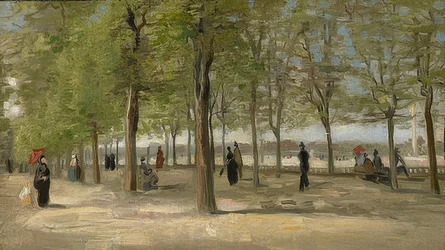 リュクサンブール公園の遊歩道。 1886