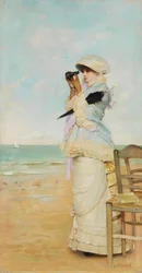 En vue - Vicente Palmaroli y Gonzalez (1834-1896) の絵画 - 木に油彩 - 43x22 - Museo del Prado, Madrid