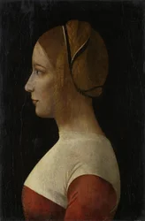 若い女性の肖像、c。 1490。