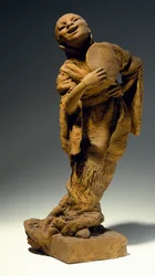 ヴィンチェンツォ・ジェミート（1852-1929）作「シンガー」、テラコッタ製の彫像、イタリア