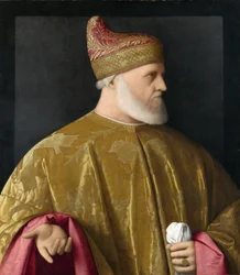 ドージェの肖像」 アンドレア・グリッティ（1455-1538） 油彩・キャンバス 1530年頃